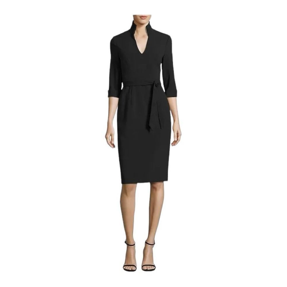 Black Halo Black Long Sleeve Dress
